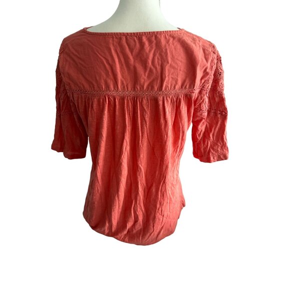 SUNDANCE Orange Embroidered Blouse Top Size Small - Picture 6 of 7